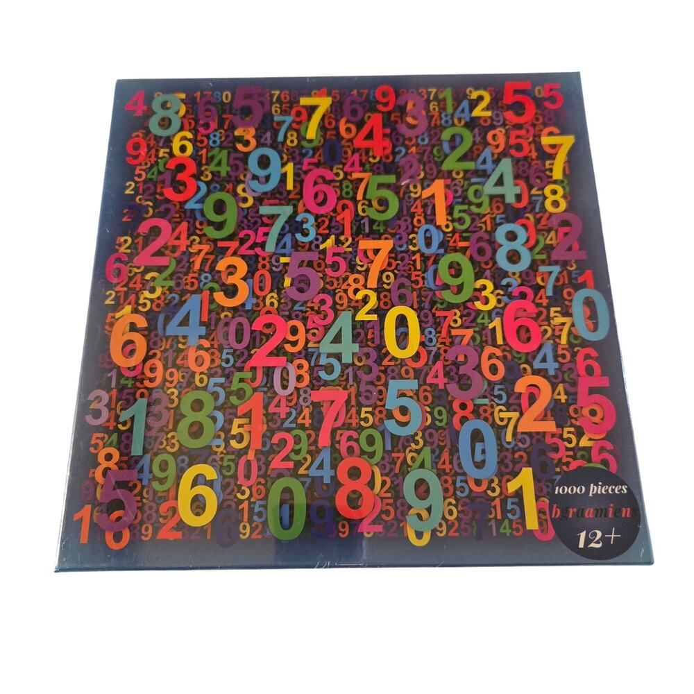 Brain Games 1000 Piece Numbers Puzzle Sealed NIB